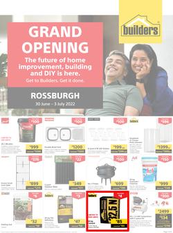 Builders Rossburgh : Grand Opening (30 June - 03 July 2022) , page 1
