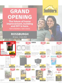Builders Rossburgh : Grand Opening (30 June - 03 July 2022) , page 1