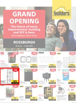 Builders Rossburgh : Grand Opening (30 June - 03 July 2022) , page 1