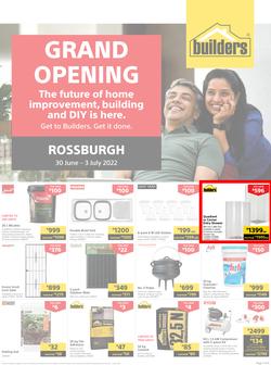 Builders Rossburgh : Grand Opening (30 June - 03 July 2022) , page 1