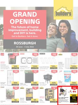 Builders Rossburgh : Grand Opening (30 June - 03 July 2022) , page 1