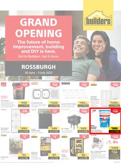 Builders Rossburgh : Grand Opening (30 June - 03 July 2022) , page 1