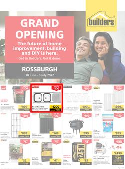 Builders Rossburgh : Grand Opening (30 June - 03 July 2022) , page 1
