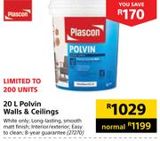 Plascon Polvin Walls & Ceilings-20L