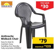 Gold Sun Anthracite Midback Chair