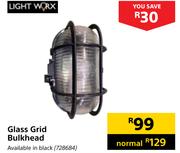 Lightworx Glass Grid Bulkhead