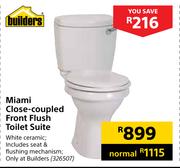 Builders Miami Close Coupled Front Flush Toilet Suite