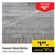 Cement Stock Bricks-Each