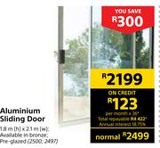 Aluminium Sliding Door-1.8m (h) x 2.1m (w)