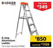 Badger 6 Step Aluminium Ladder 1.8m