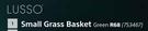 Lusso Small Grass Basket (Green)