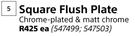Geberit Square Flush Plate (Chrome Plated & Matt Chrome)-Each