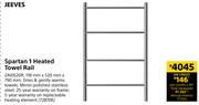Jeeves Spartan 1 Heated Towel Rail ZAI0520R