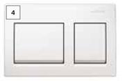 Geberit Square Flush Plate (Chrome Plated & White)-Each