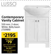 Lusso Contemporary Vanity Cabinet 550mm