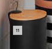 Lusso 3L Waste Bin (Black & Bamboo)