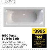 Lusso 1690 Tessa Built In Bath-1.7m x 700mm