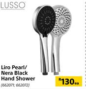 Lusso Liro Pearl/Nera Black Hand Shower-Each