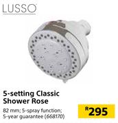 Lusso 5 Setting Classic Shower Rose
