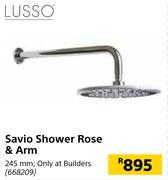 Lusso Savio Shower Rose & Arm 245mm