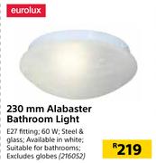 Eurolux 230mm Alabaster Bathroom Light