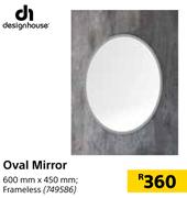 Design House Oval Mirror-600mm x 450mm