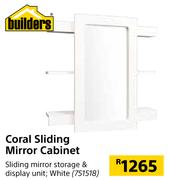 Builders Coral Sliding Mirror Cabinet