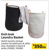Knit Look Laundry Basket-Each