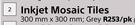 Lusso Rosa Bronze Bathroom Accessories Inkjet Mosaic Tiles Grey-300mm x 300mm Per Pack