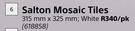 Builders Raine Chrome Bathroom Accessories Salton Mosaic Tiles-315mm x 325mm Per Pack