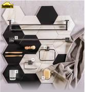 Builders Style Chrome Bathroom Accessories Double Towel Rail 600mm