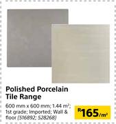 Polished Porcelain Tile Range-600mm x 600mm Per Sqm