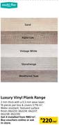 Multi Flor Luxury Vinyl Plank Range-Per Sqm