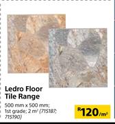 Ledro Floor Tile Range-500mm x 500mm Per Sqm