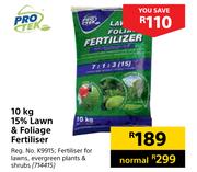 Pro Tek 15% Lawn & Foliage Fertiliser-10Kg