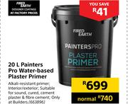 Fired Earth Painters Pro Water Based Plaster Primer-20L