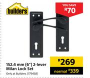 Builders 152.4mm (6") 2 Lever Milan Lock Set