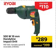 Ryobi 500W 10mm Handyline Impact Drill