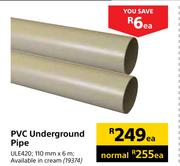 PVC Underground Pipe-Each