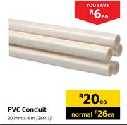 PVC Conduit 20mm x 4m-Each