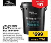 Fired Earth Painters Pro Water Based Plaster Primer-20L