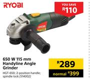 Ryobi 650W 115mm Handyline Angle Grinder