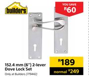 Builders 152.4mm (6") 2 Lever Dove Lock Set