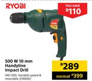 Ryobi 500W 10mm Handyline Impact Drill
