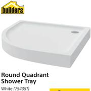 Builders Round Quadrant Shower Tray (White) 754351