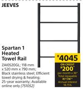 Jeeves Spartan 1 Heated Towel Rail ZAI0520GL