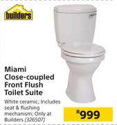 Builders Miami Close-Coupled Front Flush Toilet Suite 326507