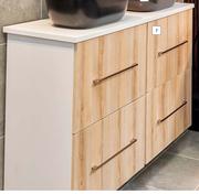 Builders 2 Drawer Double Wall Hung Shale Vanity 1.2m