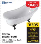 Macneil Devon Slipper Black Feet Bath-1.68m x 700mm