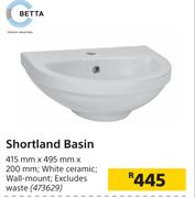 Betta Shortland Basin-415mm x 495mm x 200mm